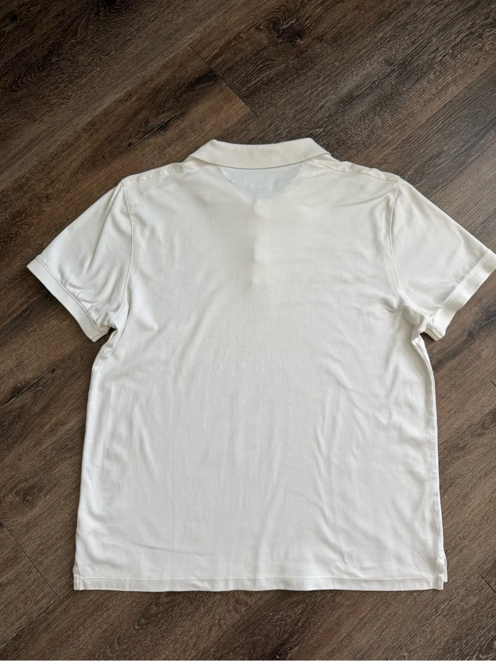Banana Republic Luxury Pima Cotton Polo Shirt Ivory/Cream Size L (Fits M)
